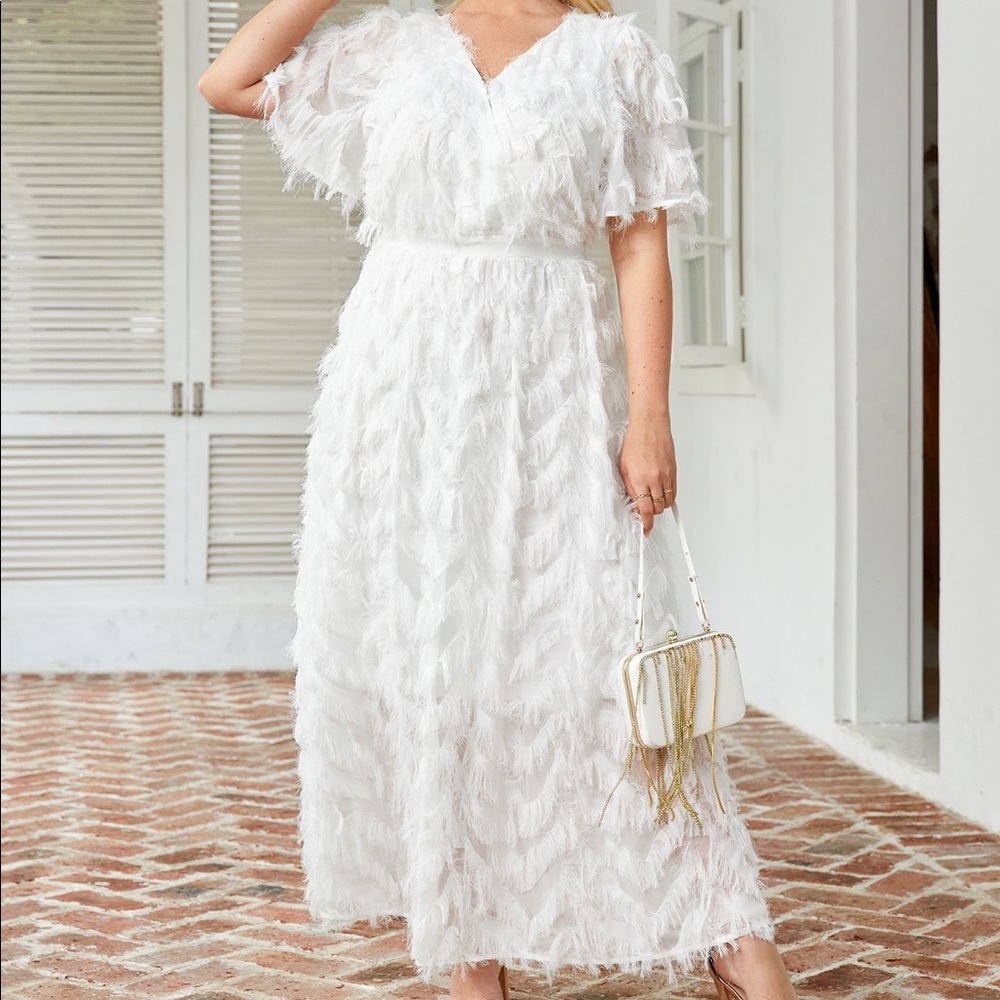 Fuzzy Overlay Dress